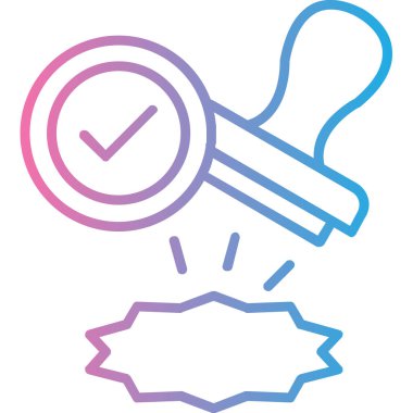 Büyütme cam simgesi vektör ince çizgi