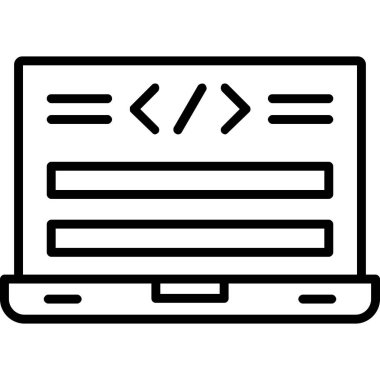 Taslak biçiminde kodlama geliştirme simgesi