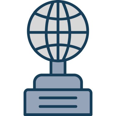 dünya küresi renkli vektör simgesi