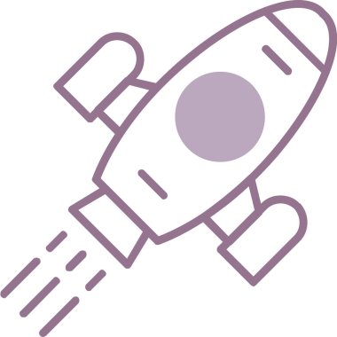 Roket roket simgesi ana hat biçiminde