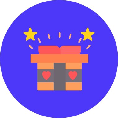 Hediye. Web simgesi basit illüstrasyon