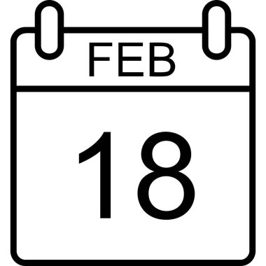 Takvim simgesi vektör illüstrasyonu