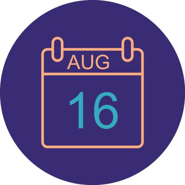 Takvim simgesinin vektör illüstrasyonu