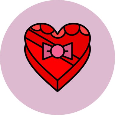 Aşk kalbi. Web simgesi basit illüstrasyon