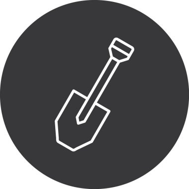 Kürek simgesinin vektör illüstrasyonu