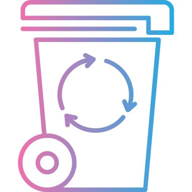 Geri dönüşüm. Web simgesi basit tasarım