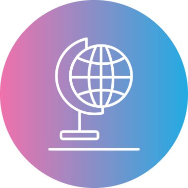 Küresel modern simgenin vektör illüstrasyonu