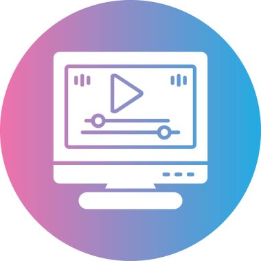 video. Web simgesi basit illüstrasyon