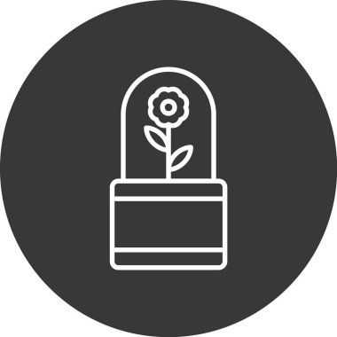 çiçek simgesi vektör illüstrasyonu