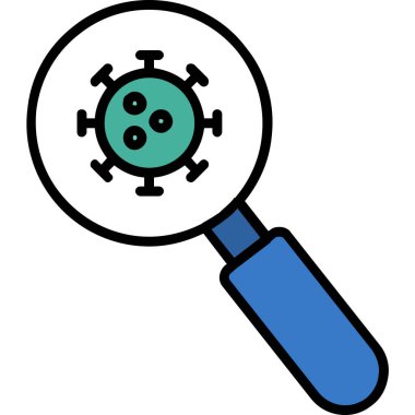 Bakteriler. Web simgesi basit illüstrasyon