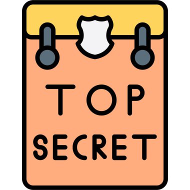 Çok gizli simge, vektör illüstrasyonu