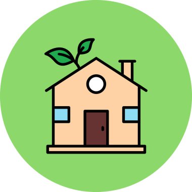 eco house icon vector illustration design