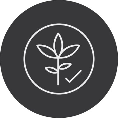 Yaprak ikonu vektör illüstrasyonu