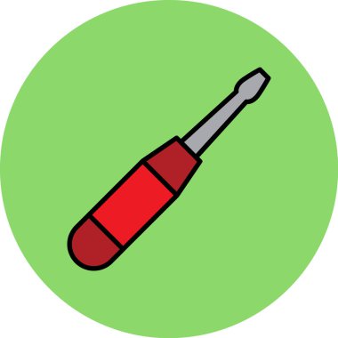 Tornavida. Web simgesi basit illüstrasyon