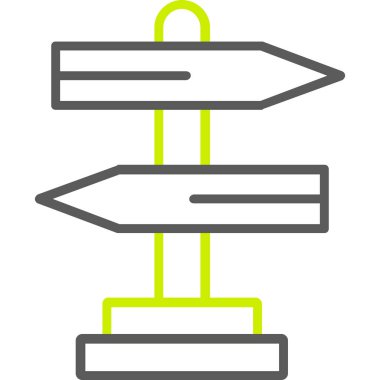 Yön ok simgesi, vektör illüstrasyonu