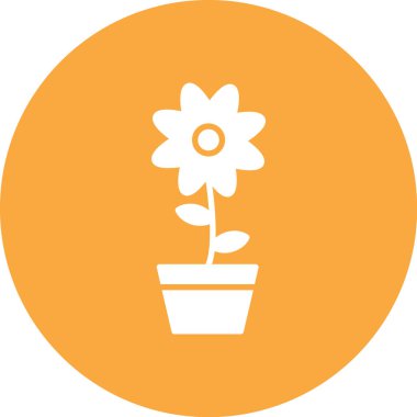 Çiçek. Web simgesi basit illüstrasyon