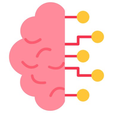 Beyni olan beyin. düz dizayn vektörü