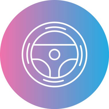 Bir araba simgesinin vektör illüstrasyonu