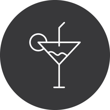 Kokteyl simgesinin vektör illüstrasyonu