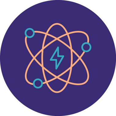 Moda biçimi izole edilmiş arkaplanda atom simgesi