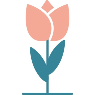 Çiçek. Web simgesi vektör illüstrasyonu