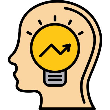 Fikir simgesi vektör illüstrasyonu