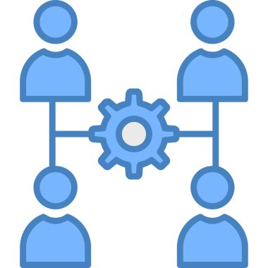 Takım çalışması. Web simgesi basit tasarım