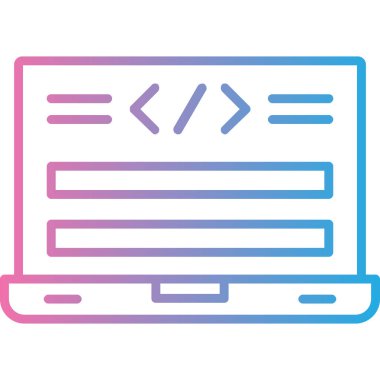 Kodlama ağ renk vektörü simgesi