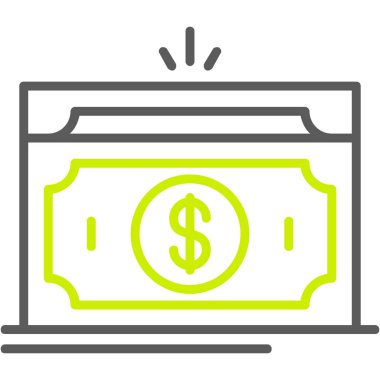 Cash Vector Glyph Simge Tasarımı