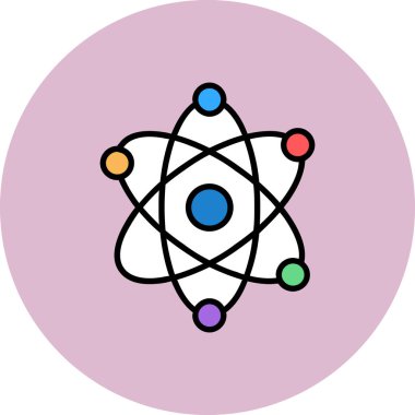 atom simgesi vektör illüstrasyonu