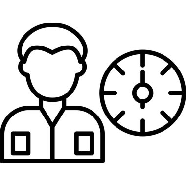 Yönetici simgesi, vektör illüstrasyonu