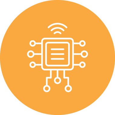 Devre kartı simgesi. vektör illüstrasyonu