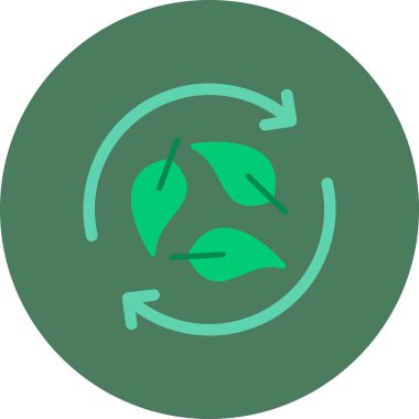 Geri dönüşüm. Web simgesi basit illüstrasyon