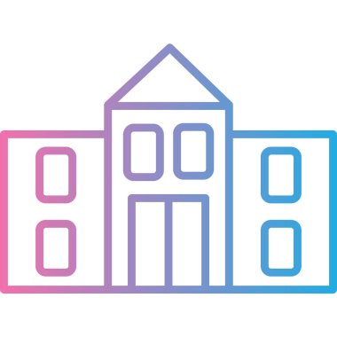 Binalar. Web simgesi basit illüstrasyon