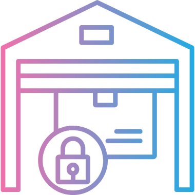 ev kilidi ikon vektör illüstrasyonu