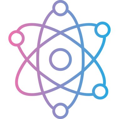 vektör atom simgesi, vektör illüstrasyonu