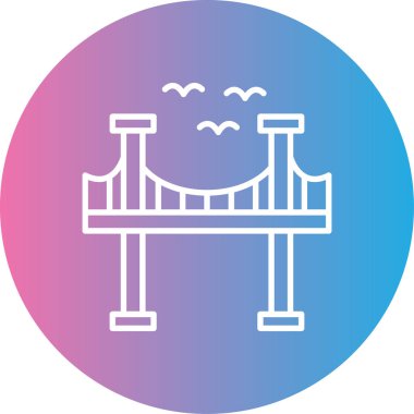 Köprü. Web simgesi basit illüstrasyon