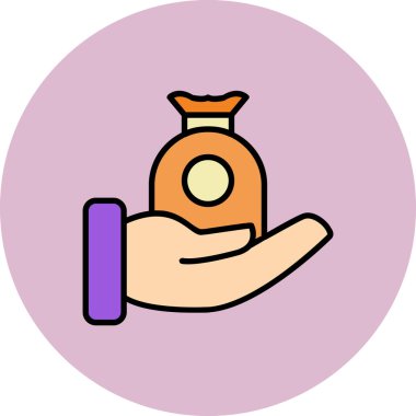 El simgesinin vektör illüstrasyonu