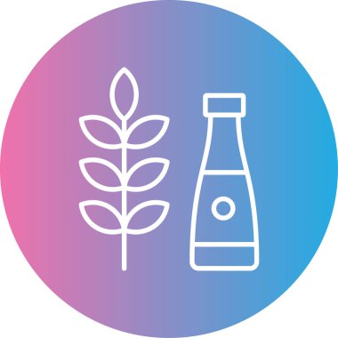 Bir daire içinde su ve şişe ikonu