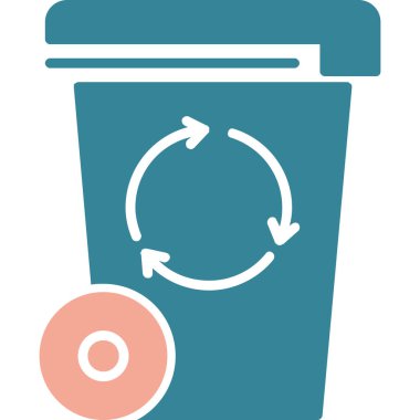 Çöp kutusu vektör çizgisi simgesi, düzenlenebilir vektör simgesi