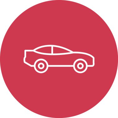 Otomobil servisi simgesi ana hat biçiminde