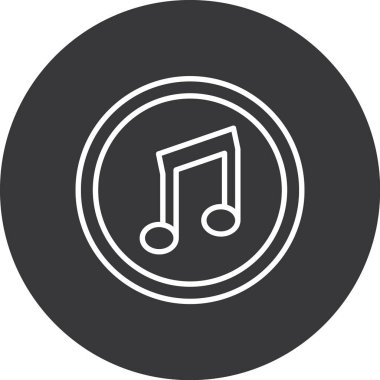 müzik simgesi, vektör illüstrasyonu