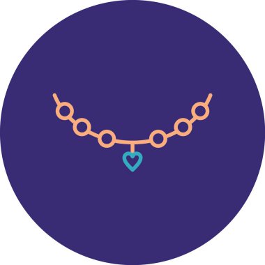 Kolye. Web simgesi basit illüstrasyon