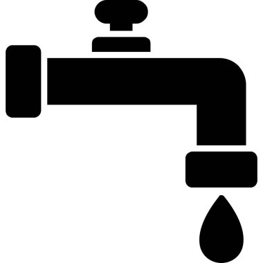 su damlası simgesi, vektör illüstrasyonu