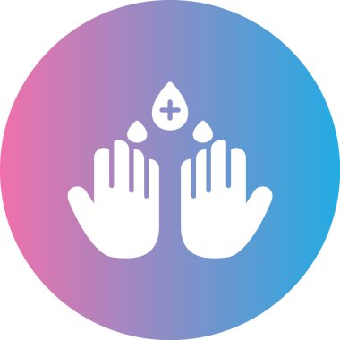 Bir damla tutan bir insan elinin vektör çizimi