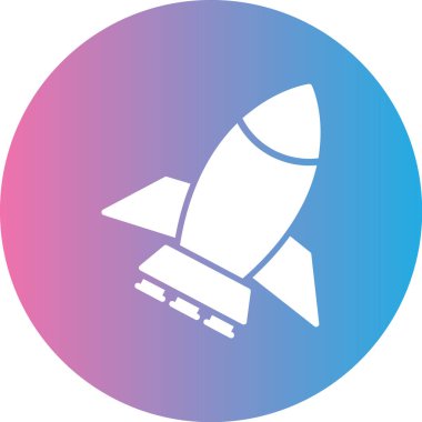 Bir roket simgesinin vektör çizimi