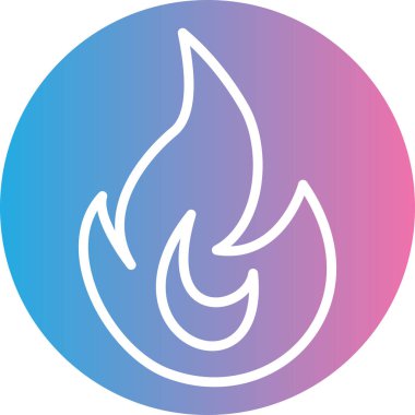 Yanan ateş. Basit resimleme