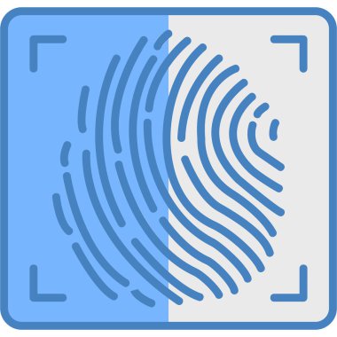 parmak izi ikonu vektör illüstrasyonu