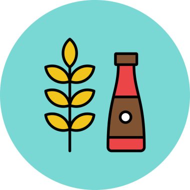 Bira şişesi ikon vektör illüstrasyonu