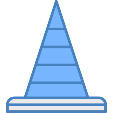 Üçgen cetvel simgesi. taslak cetvel vektör simgesi rengi düz izole